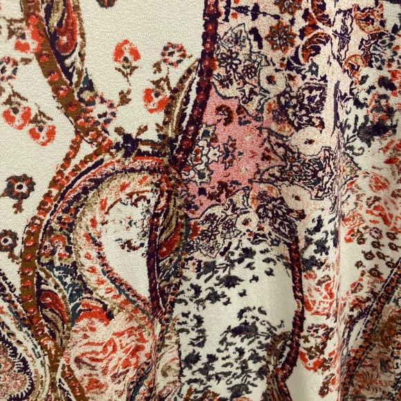 Free People Boho Ivory Long Sleeve Midi Dress Size S - Picture 8 of 12